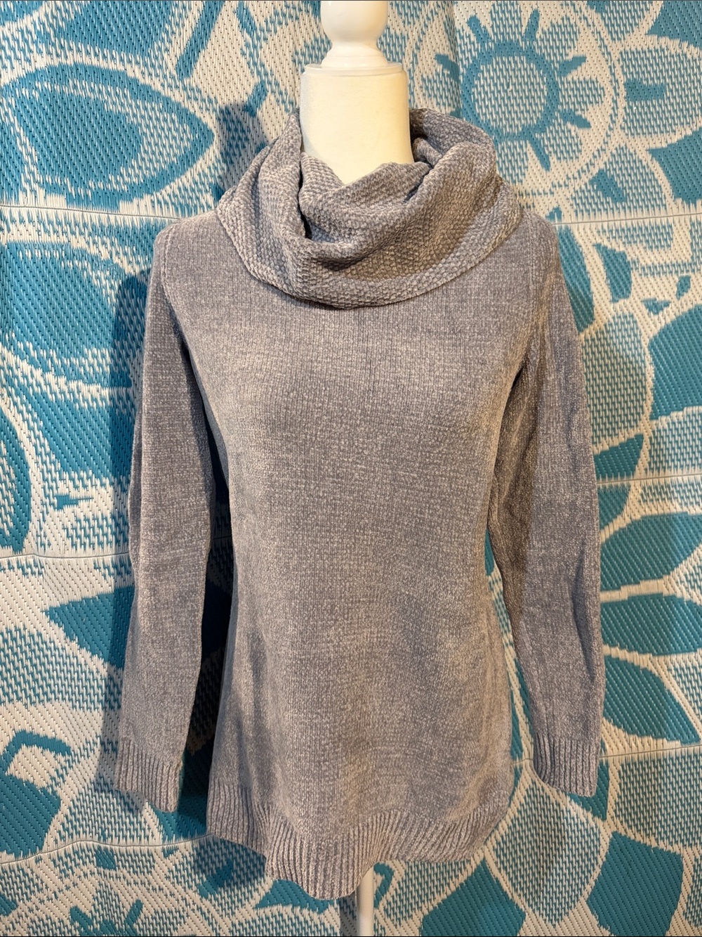 NWT Lands' End Cowl-neck Chenille Sweater size Small